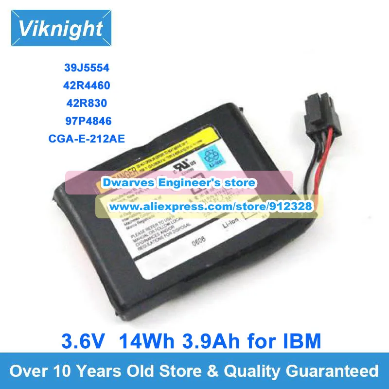 

3.6V 14Wh 3.9Ah Genuine CGA-E-212AE Battery 39J5554 42R4460 42R8305 97P4846 for Ibm Raid Cache Cards 2780 5580 5708