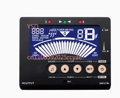 

Amt-550B Universal Tuner Saxophone/Clarinet/Flute/Trumpet Metronome Tuner Ukulele Violin Tuner Tone Generator 3 In 1