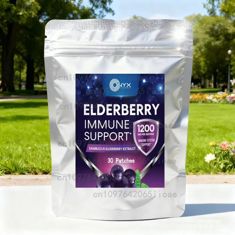 

30 трансдермальных пластырей с бузиной, цинком, витаминами C, E и D3 для укрепления иммунитета