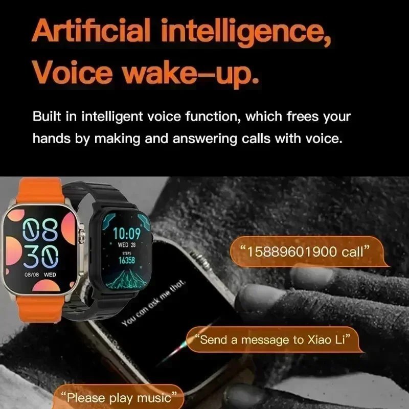 2025 جديد S900 Ultra Smartwatch 7 أشرطة ساعة اليد 2.2HD Amoled شاشة دائرية مراقبة Reloj inteligente مع حافظة واقية