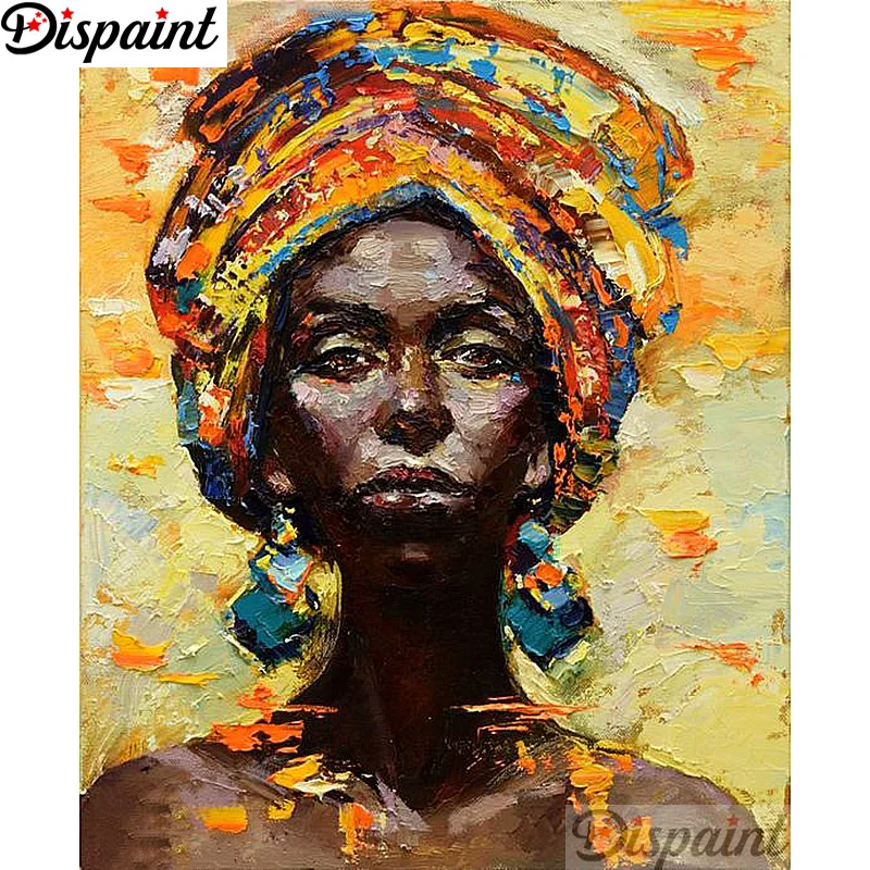 

Dispaint Full Square/Round Drill 5D DIY Diamond Painting "African woman" Embroidery Cross Stitch 3D Home Decor A12979