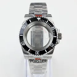 High Quality 40mm Waterproof Watch Case and Bracelet With Sapphire Glass For Nh35 Nh36 Movement 28.5mm Dial Submariner GMT Case