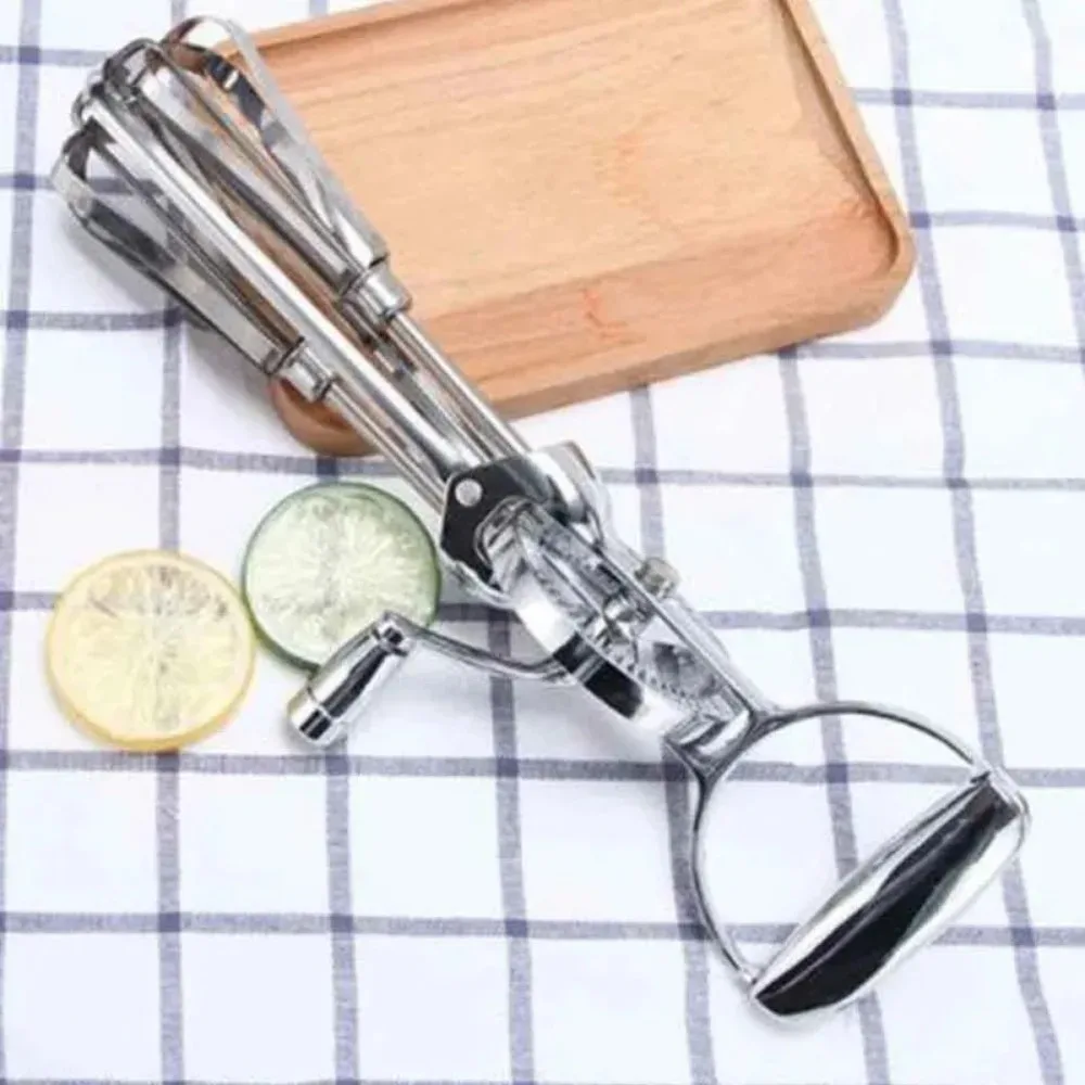 New Utensils Egg Beater Hand Held Egg Beater Stainless Steel Double Rotation Multifunction Kitchen