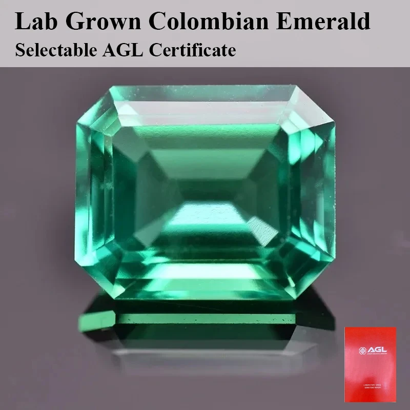 

Оптовая продажа, новый выращенный в лаборатории камень, изумрудная огранка, драгоценный камень Columbia Emeralds для DIY, усовершенствованные материалы для изготовления ювелирных изделий, выбор AGL Ce