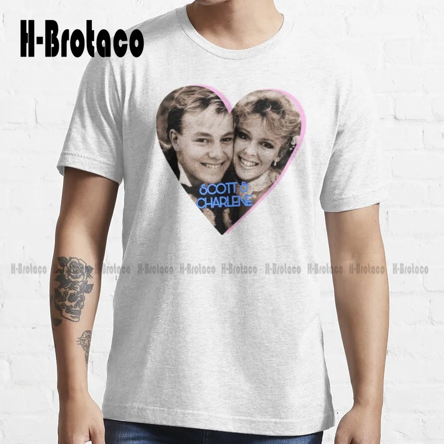 Retro Neighbours Scott And Charlene Wedding Episode Trending T-Shirt Anime Shirts For Men Outdoor Simple Vintag Casual T Shirts