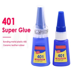 Pegamento adhesivo rápido instantáneo, superpegamento multiusos más fuerte, pegamento líquido superfuerte, pegamento incoloro, 401, 22g/36g