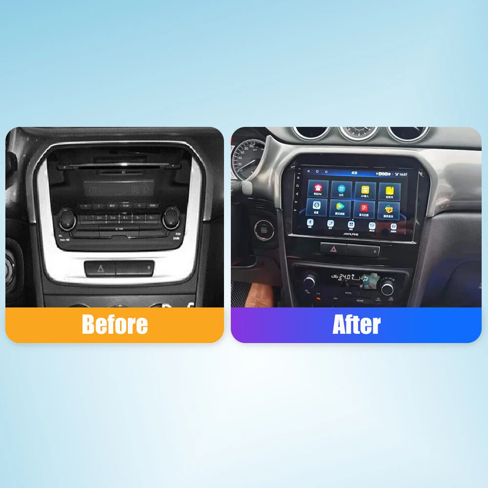 Car Stereo for SUZUKI Vitara 2015-2019 Octa Core Android 10.0 Car DVD GPS Navigation Player Deckless Radio Headunit