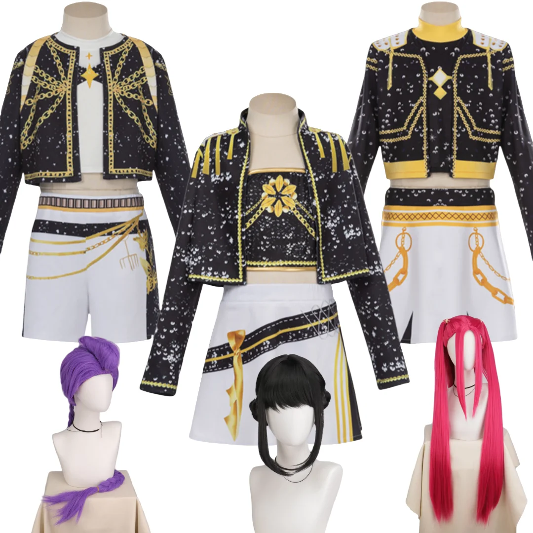 

Зои Мира Руми Косплей Костюм Аниме K-Pop Парик Черные Охотники