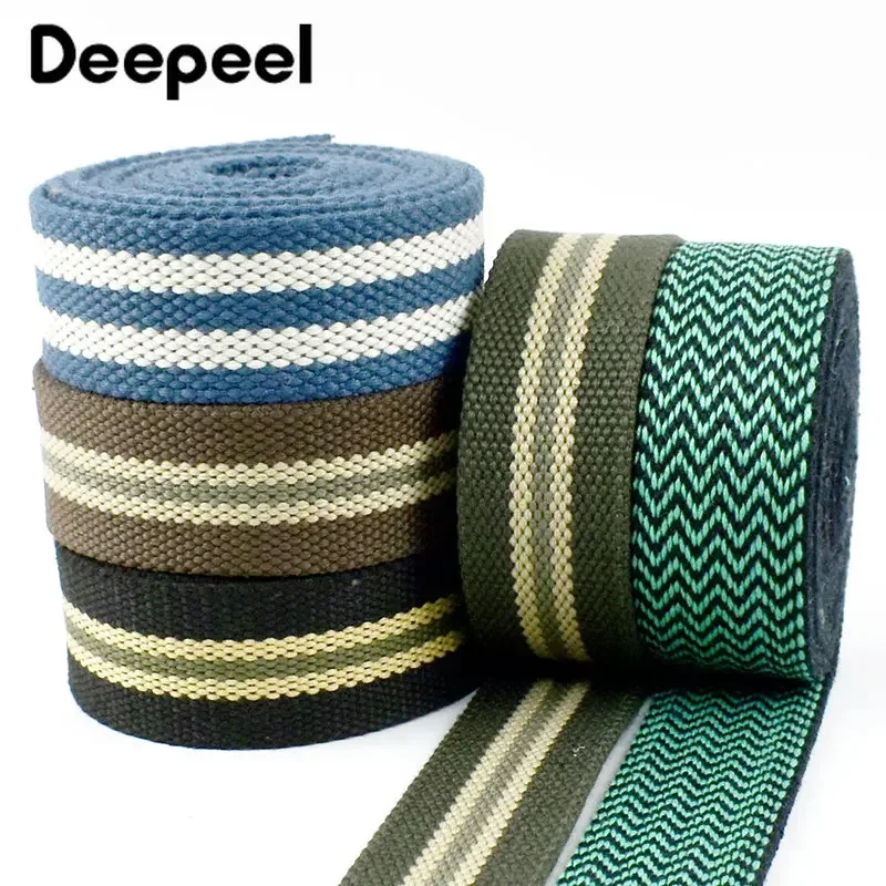 2/5Meters 38mm Polyester/Cotton Webbing 3mm Thick Backpack Strap Bag Band Decor Ribbon Belt Bias Tape DIY Sewing Accessories