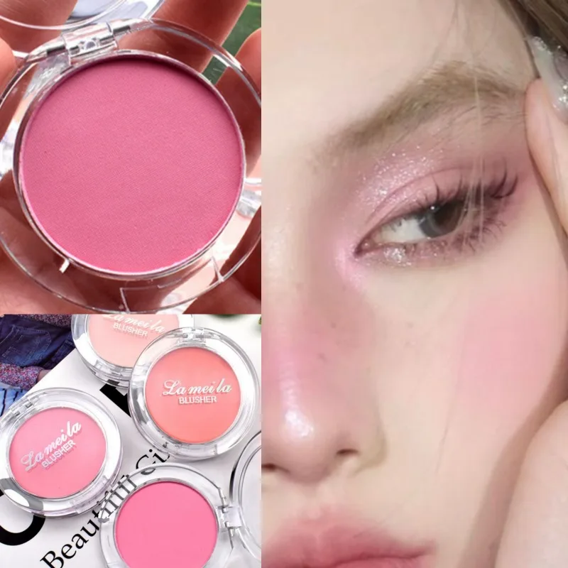Monochrome สีชมพูสีส้ม Blush Palette Tint แต่งหน้า Blush Palette Natural Cheek Tint Brighten Face Face Contouring Blush Powder
