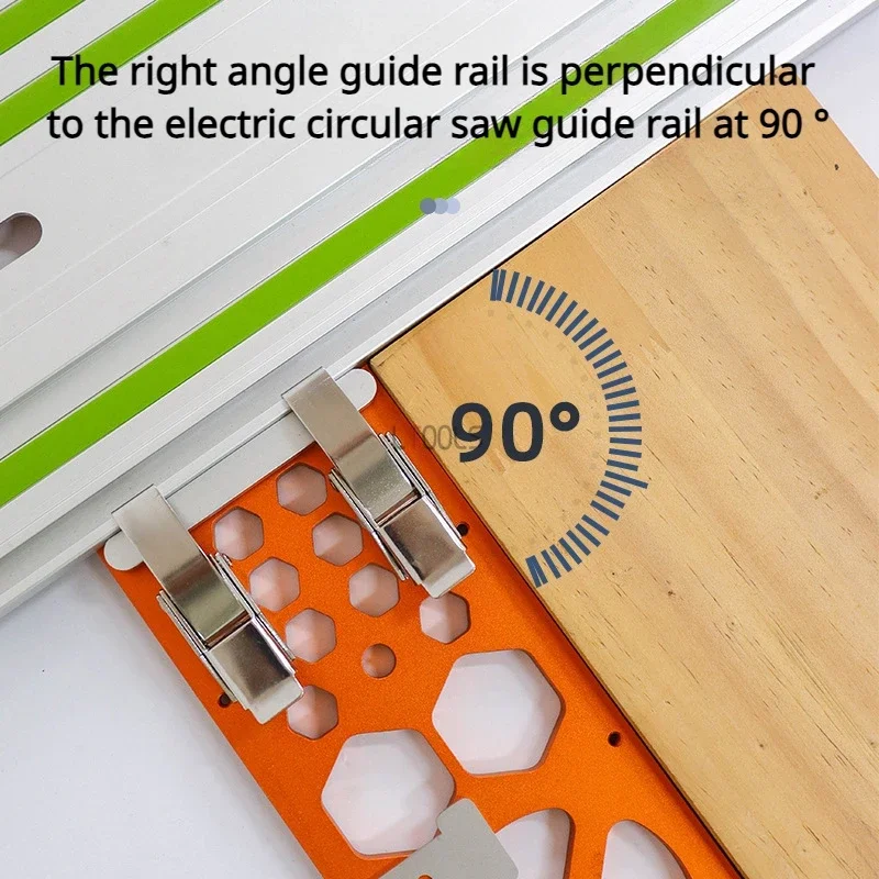 340MM Woodworking 90 ° Right Angle Guide Rail Electric Circular Saw Rail Carving Machine Opening Assistance Wood Decoration DIY