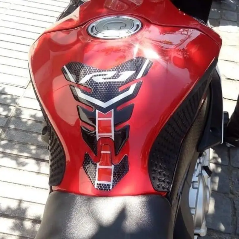 Motorcycle Carbon Fiber 3D Oil Fuel Gas Tank Pad Tankpad Decal Protector Sticker For 250 300 400 500 650 1000 ZX6R ZX10R