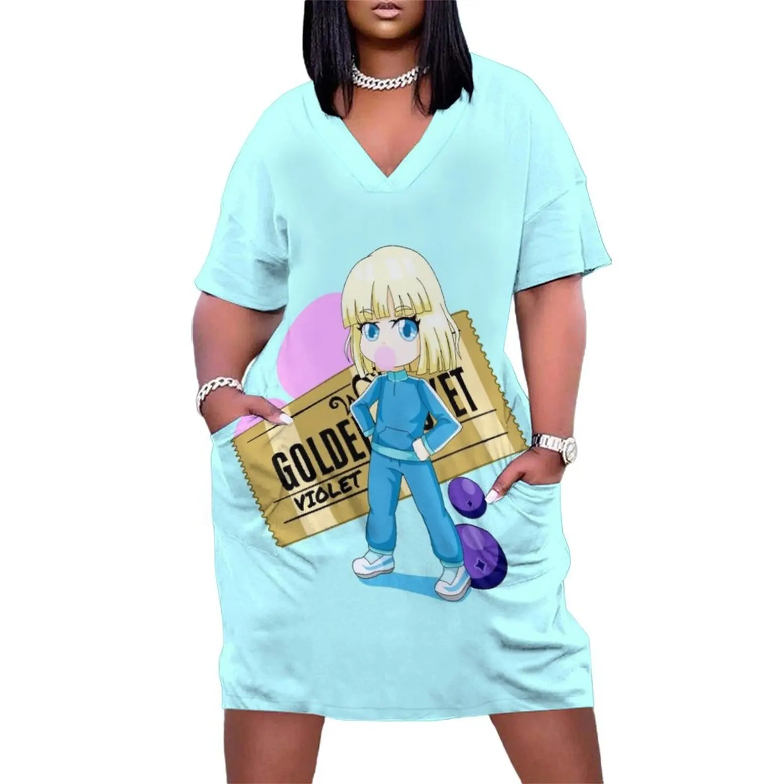

Violet (Charlie and the Chocolate Factory) Loose Pocket Dress dresses summer evening dress