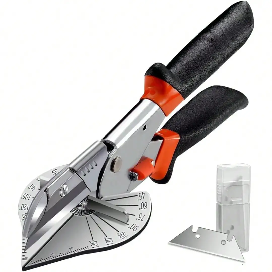 Multi Angle Miter Shears,45-135 Degree Adjustable Angle Scissors,Multifunctional Quarter Round Cutting Tool, Angular Cutting Molding,Hand Tools For Cutting Soft Wood, Plastic, PVC