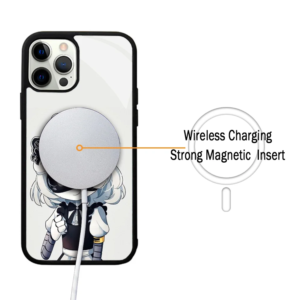 D-Drones M-Murder N V Uzi Phone Case For IPhone 11 12 13 14 15 Plus Pro Max Mirror Acrylic Cover For Magsafe Wireless Charging