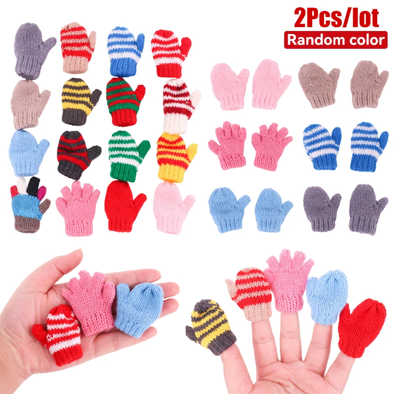 Doll Plush Gloves Clothes Accessories Winter Warm Handmade knitting Gloves For 18Inch American Girl&43cm Reborn Baby Dolls