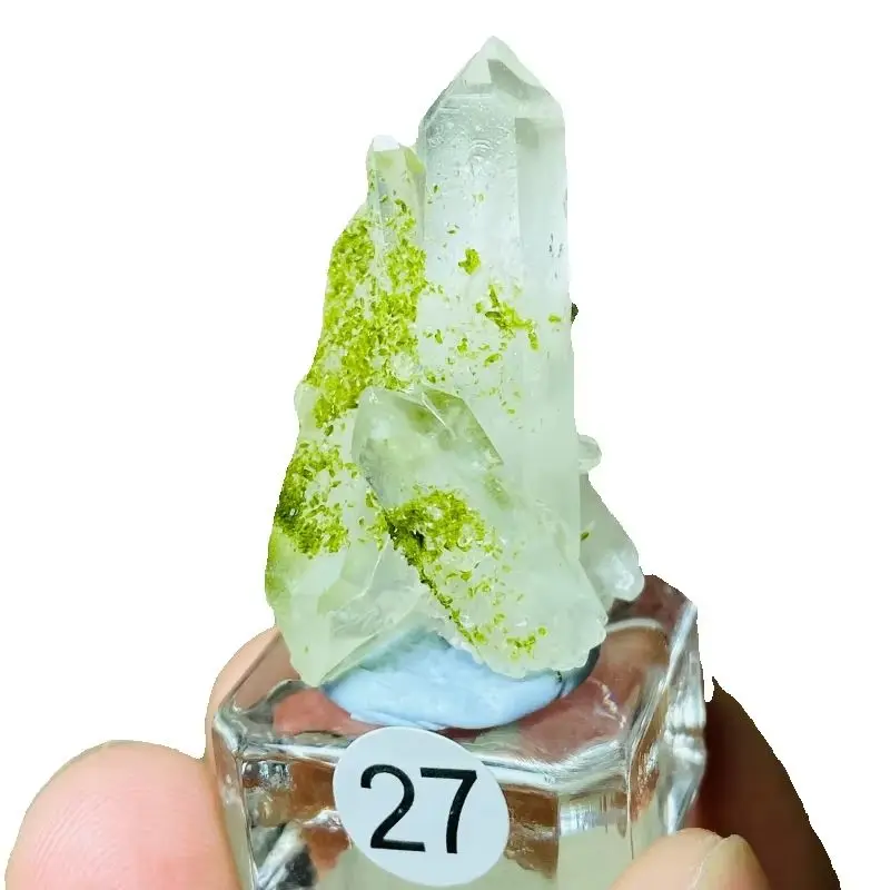 Natural Green Tourmaline Specimen Raw Stone Epidote Healing Crystals Clusters  Mineral Specimen Collect