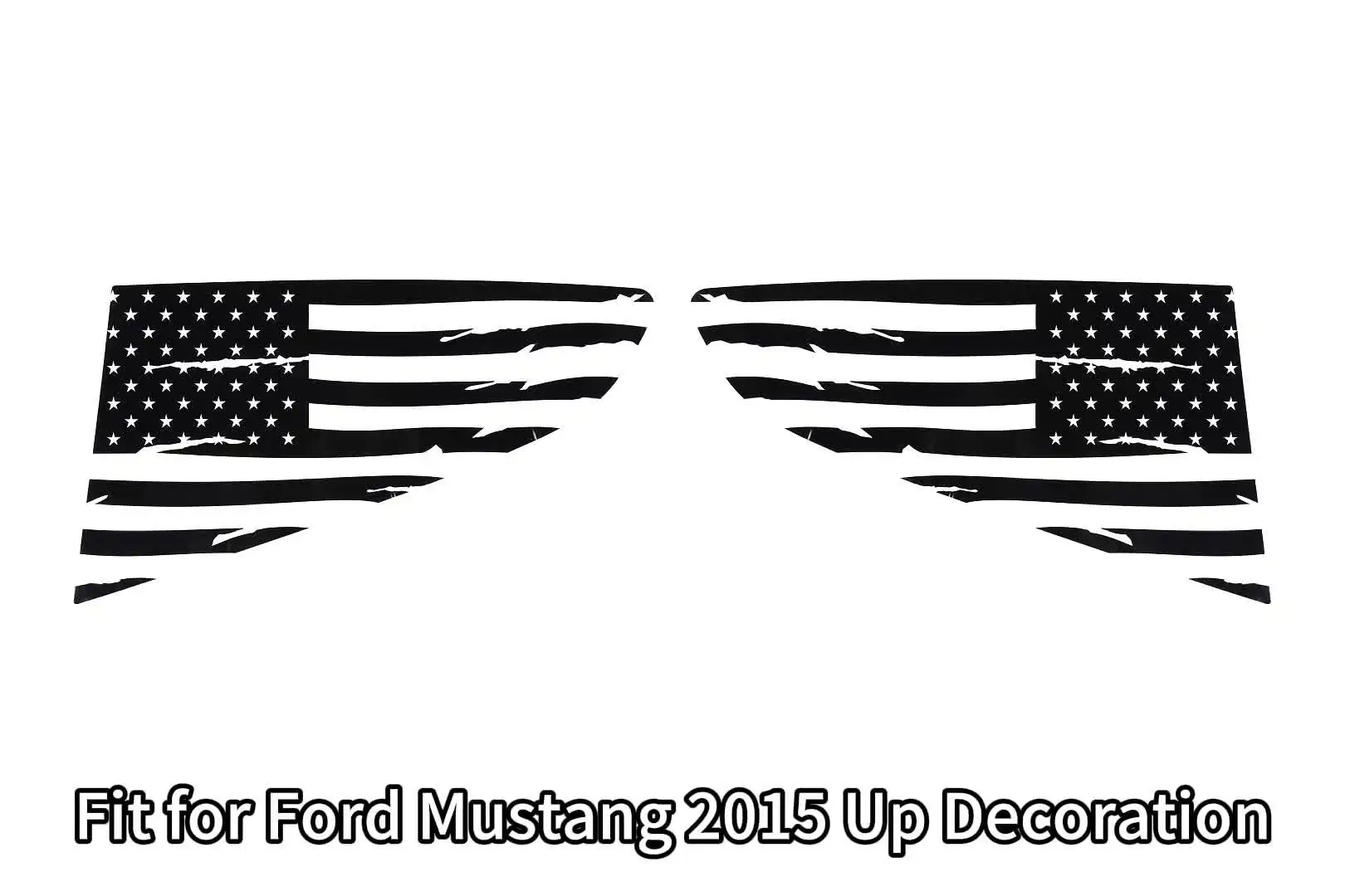 SHINEKA-Car Rear Window Triângulo Decoração Capa Adesivo para Ford Mustang, Acessórios Exterior, 2015, 2016, 2017, 2018, 2019, 2020