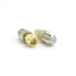 Adaptador coaxial rf sma macho para f fêmea, conversor de conector para rádio talkie prático com 10 peças/100 peças