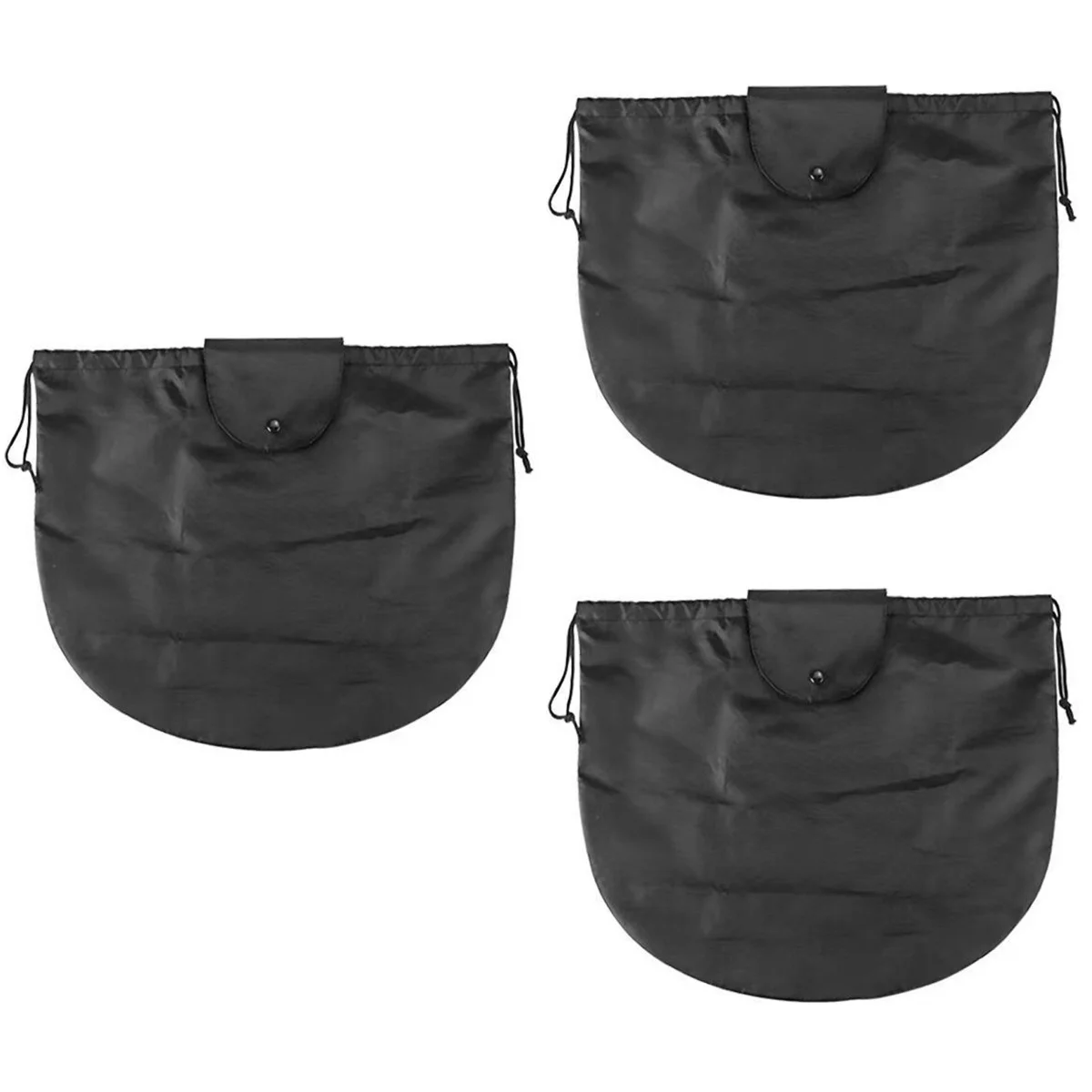 3 Pack Pouch Storage Bag Motorcycle Helmets Sports Carrying Holder Fashion Black Polyester Protective Container