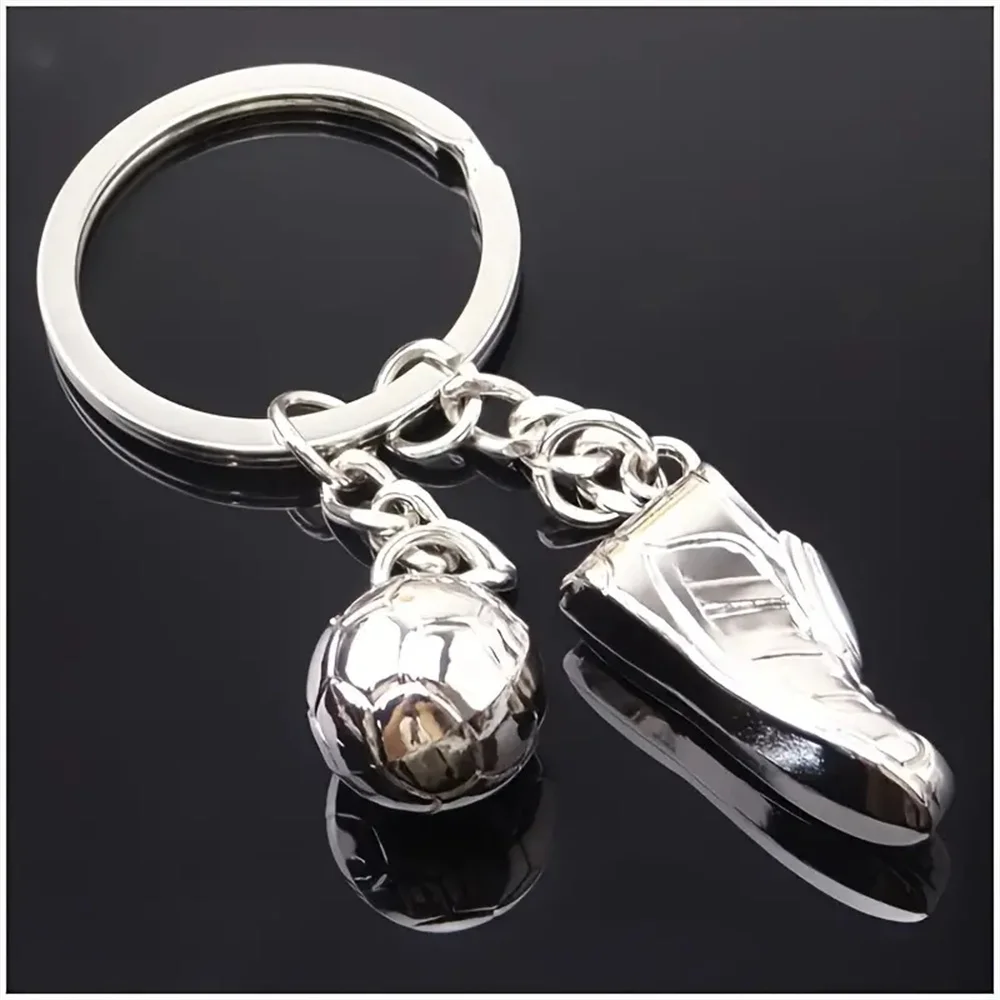 1 Pair Fashion Football Sneaker Shape Keychain For Men, Sporty Style Soccer Shoe Keychain For Best Friends  Keychain Keyring