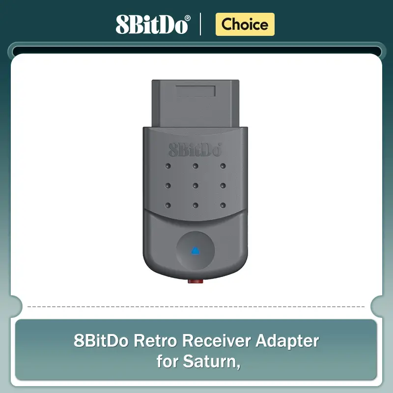 محول 8BitDo Retro Receiver لـ Saturn، Windows 11/ 12، متوافق مع Xbox Series، Xbox One، Switch Pro، وحدة تحكم PS5، PS4