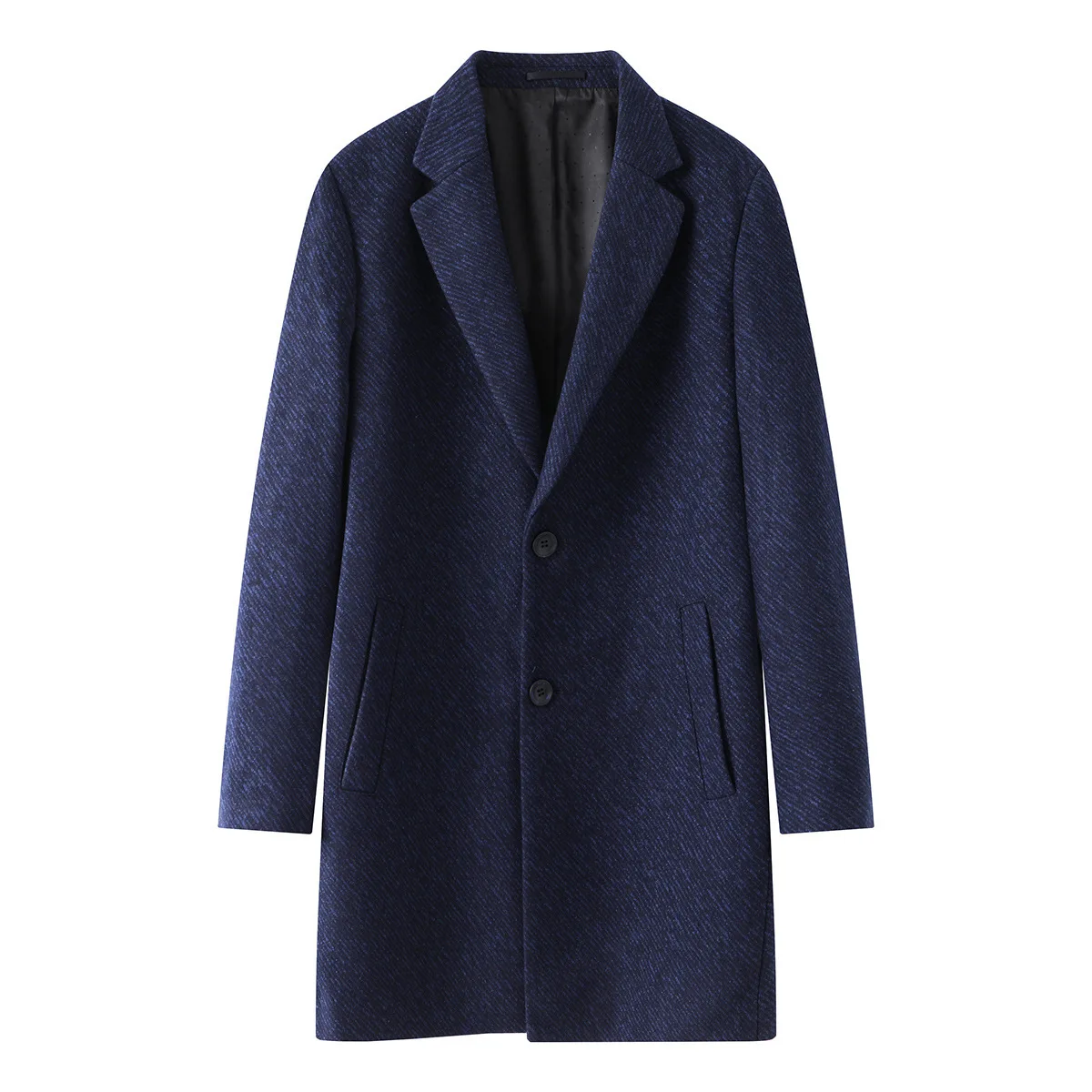 

Hai Brand Men's Spring New Suit Casual Long Woolen Coat Single Button Notch Lapel M Model No Tag Straight Hemline