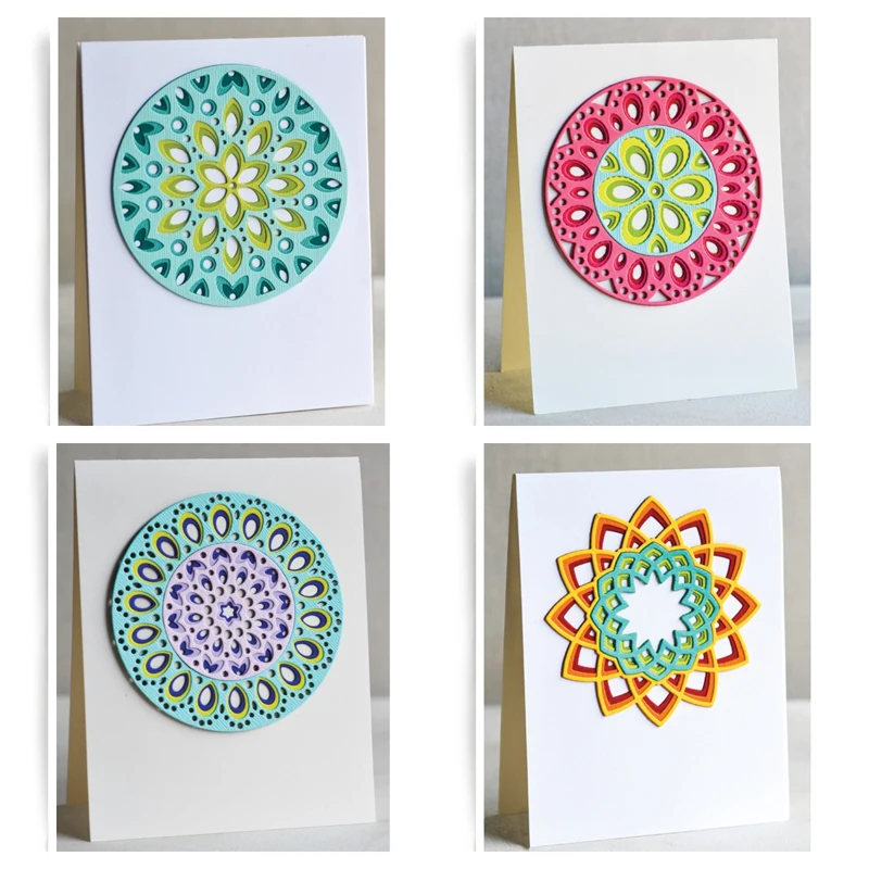 

KLJUYP 3 Layered Lace Frames Metal Cutting Dies Stencils for DIY Scrapbooking Decorative Embossing DIY Paper Cards