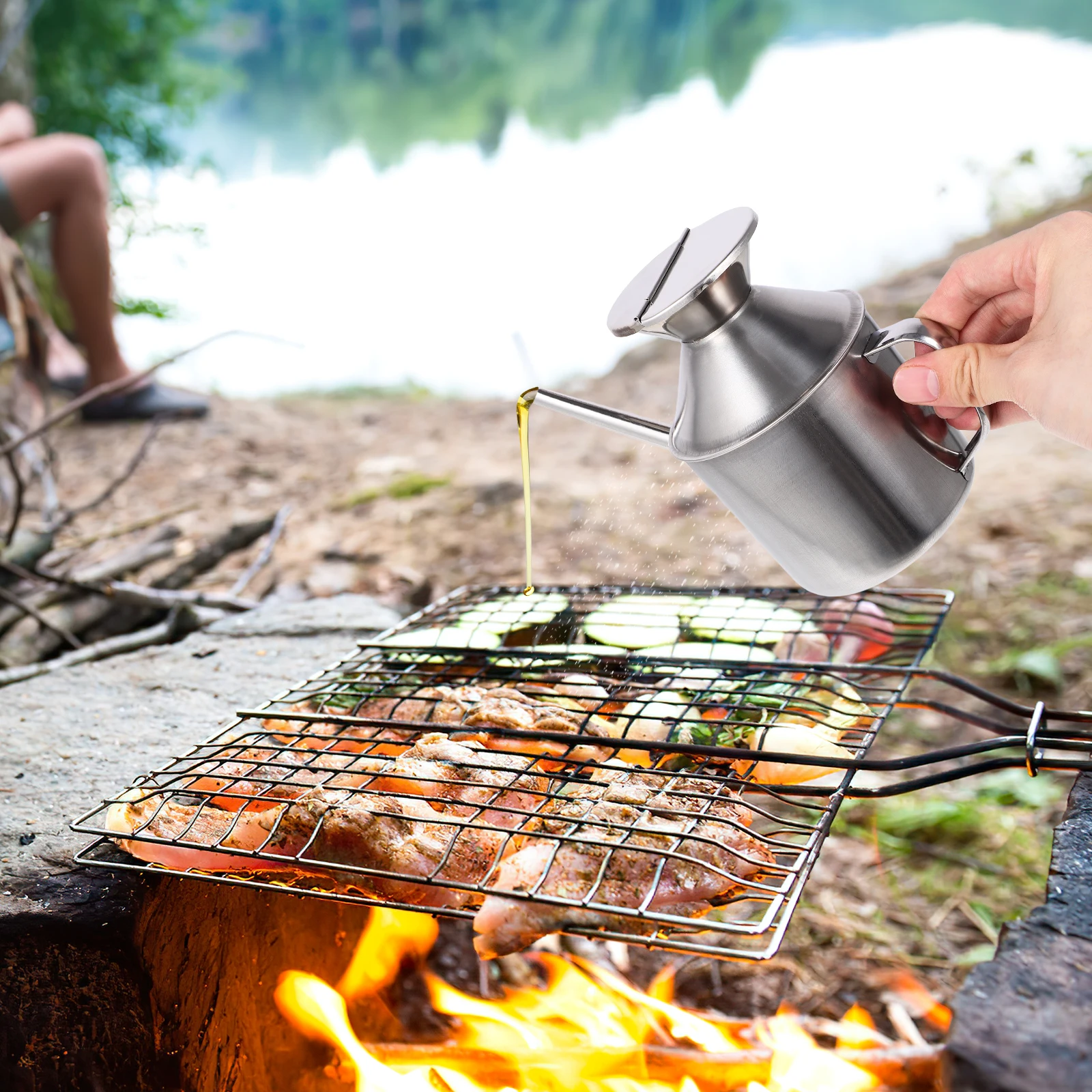 

Диспенсер для масла из нержавеющей стали, 500 мл, многофункциональный контейнер для соевого соуса, оливкового масла и уксуса для кухни