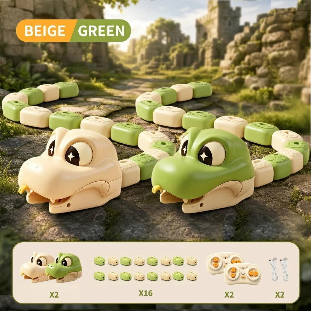 RC Magnetic Snake Toy Interactive Growing Electronic Pet Game 2.4G Remote Control Toys for Kids Boys Birthday