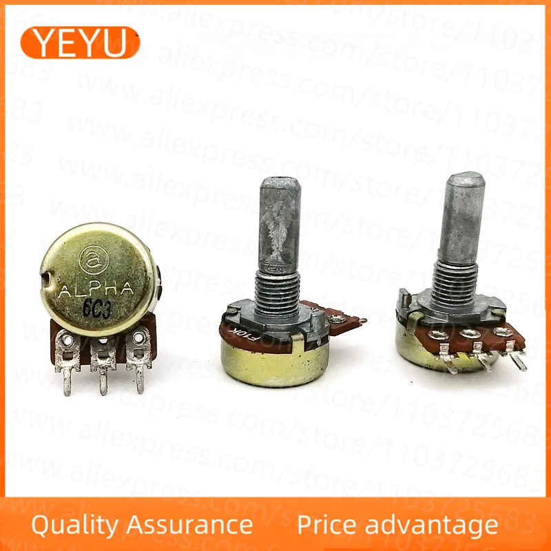 2PCS 16 Type Single Potentiometer F10K 20MM half-shaft 40 Point Stepper Amplifier Volume