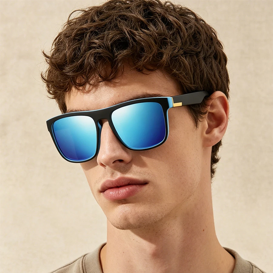 Classic Colorful Stripe Design Sunglasses Fashion Brand Designer Unisex Outdoor Driving Fishing Holiday Travel Vintage Eyewear