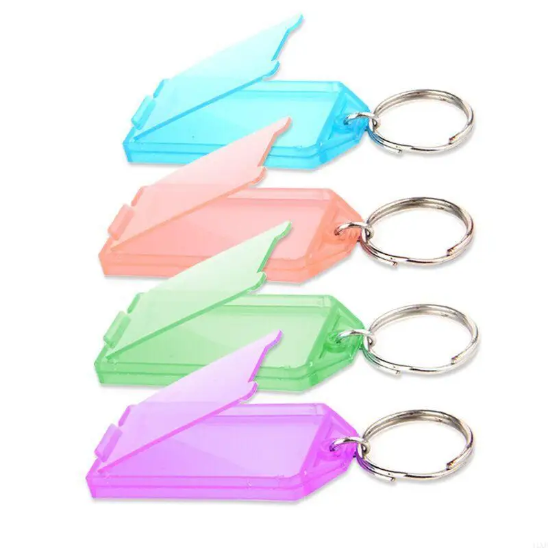 

41XB 20 Pieces for Creative Clear Plastic for Key Tags Assorted Colors Travel Luggage