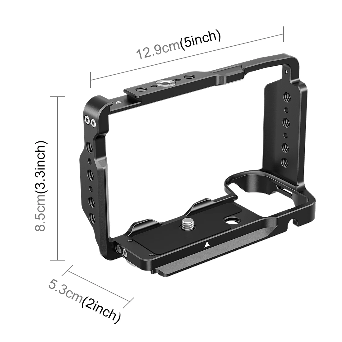 PULUZ Video Camera Cage For Sony ZV-E10 II, ZV-E10M2 Micro-SLR Camera Metal Stabilizer Cage Vlog Shooting Cold Shoe Expand Frame