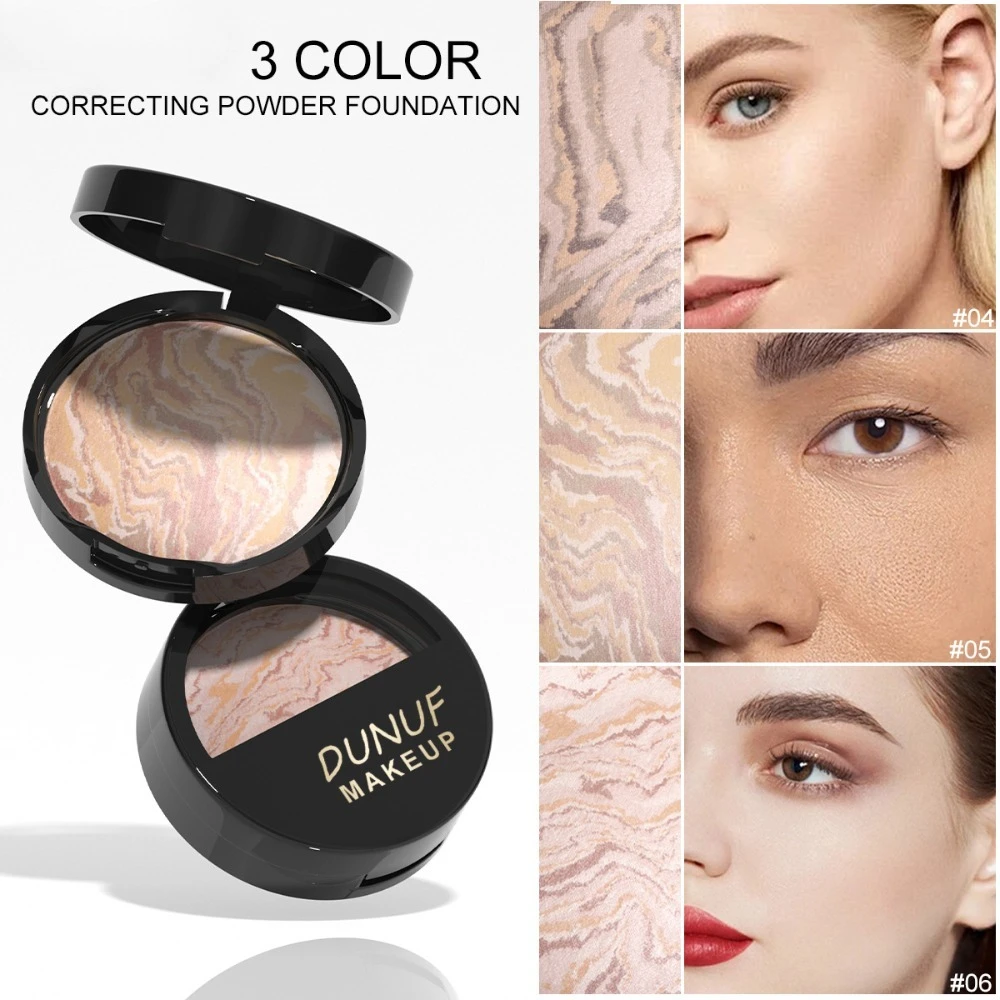3 Color Baked Contour Palette Face Sculpting Powder Velvet Finish for Chiseled Cheekbones Nose Definition Day To Night Makeup