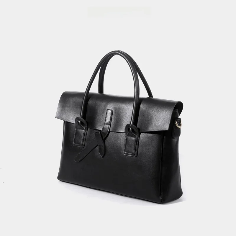 

Новая женская сумка-портфель из натуральной воловьей кожи 2026 года, большая вместимость, для ноутбука, деловая, мягкая, в форме конверта