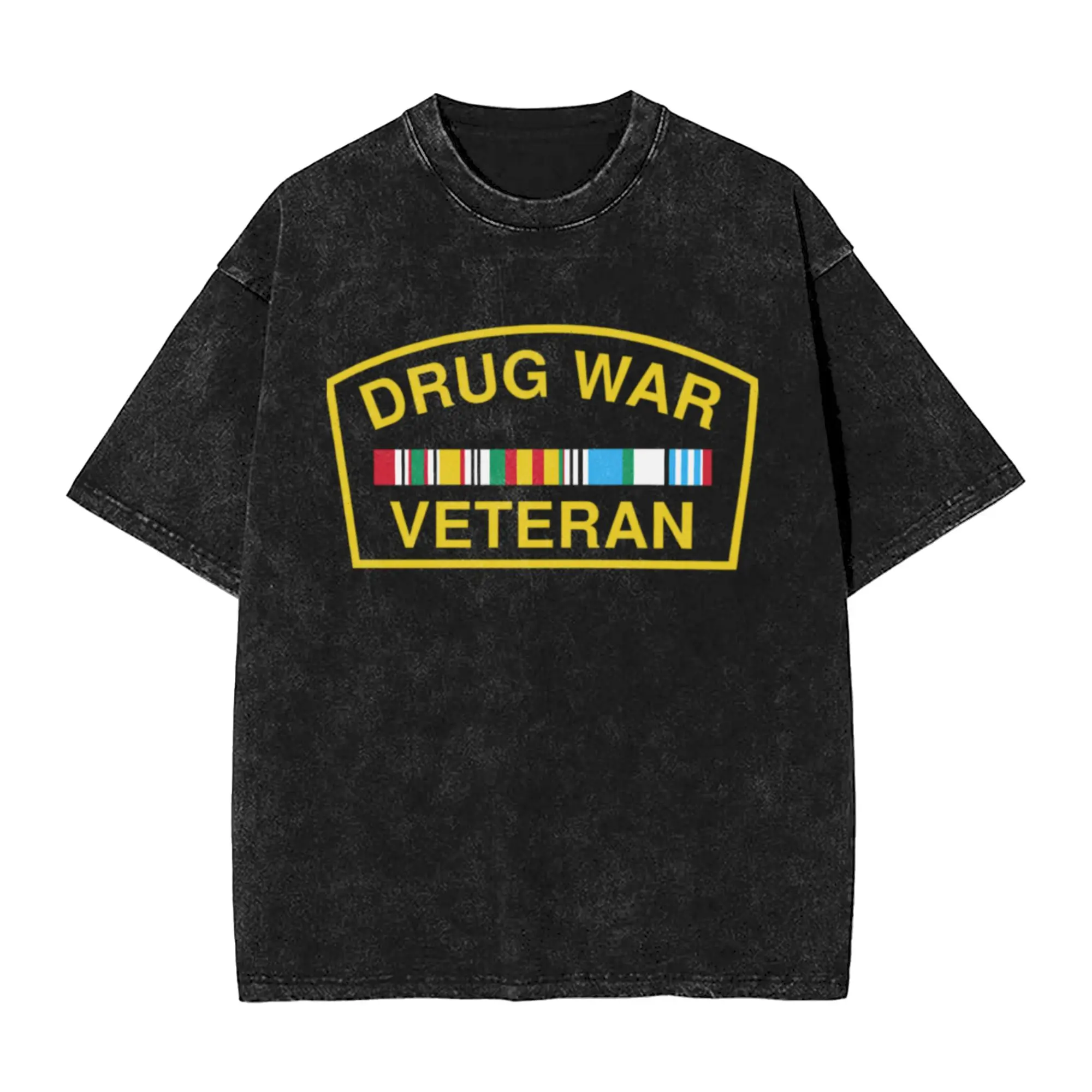 Drug War Veteran T-Shirt Unique Stylish A T-Shirt Oversized Short Sleeve Men's Women's Cotton Tees Tops