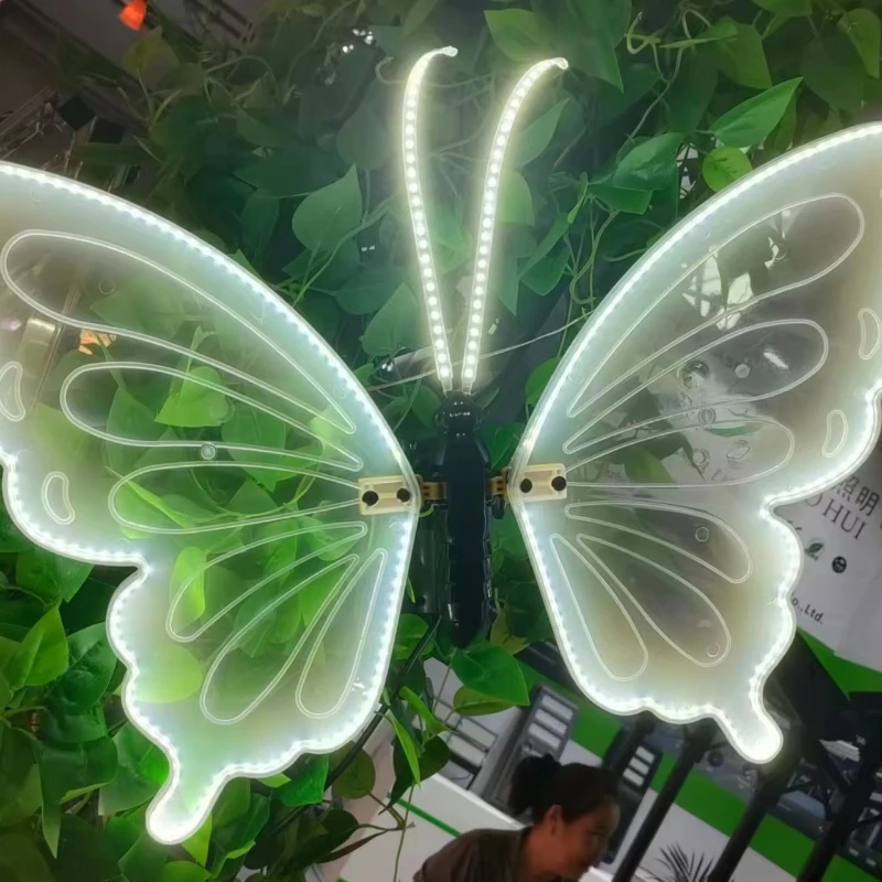 Electric butterfly wedding party  props luminous iris scene metal iron stage decoration new floor road lighting