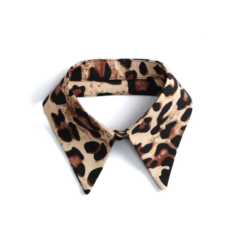 

Detachable Leopard Print Shirt Fake Collar Comfortable Decorative Fake Hand Sleeves Commute Easy To Wear False Wrist Cuffs