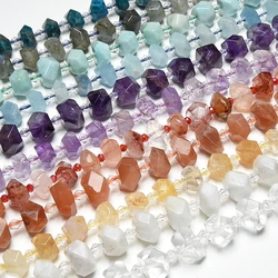 Mineral Aquamarine gemstone beads wholesale Amethyst lavande Orange Sun stoneshape Faceted  jewelry DIY Bracelet Necklace