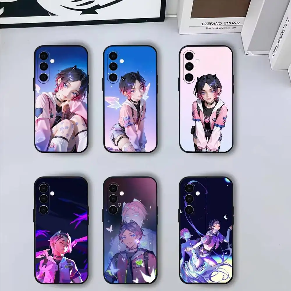 

Controller C-Clove V-Valorant-S Phone Case Black Silicone Soft For Samsung Galaxy A73,A72,A71,A70,A53,A52,A51