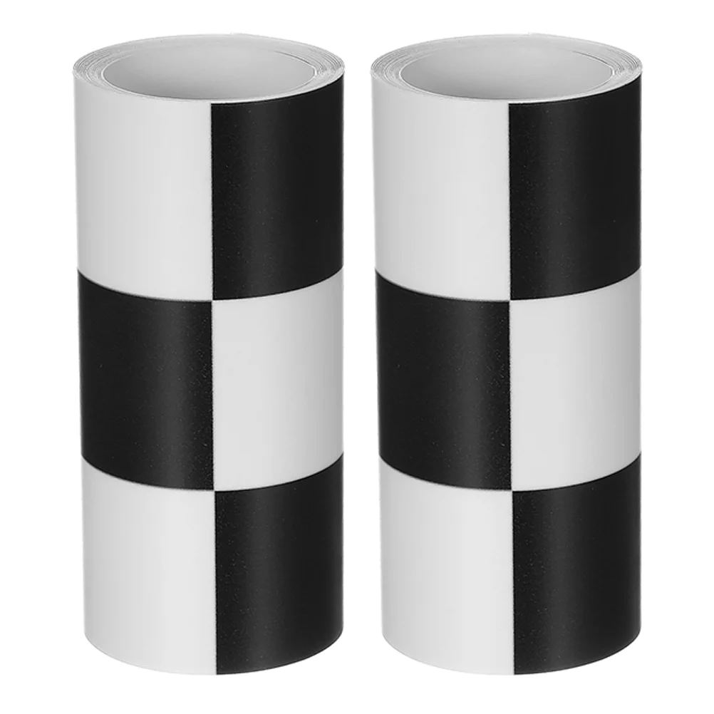 2 Rollos de Papel Pintado Adhesivo con Diseño Cuadriculado Negro y Blanco Pegatina Decorativa para Pared PVC Impermeable para Baño y Dormitorio