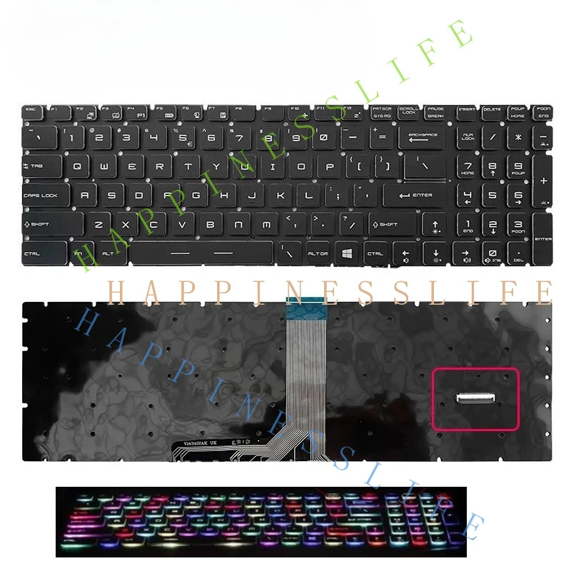 PK+ Laptop Keyboard is suitable for MSI MS-16P1 GP65 GL75 GF75 GE75 GS75 GP75 GT76 Leopaed 9SD