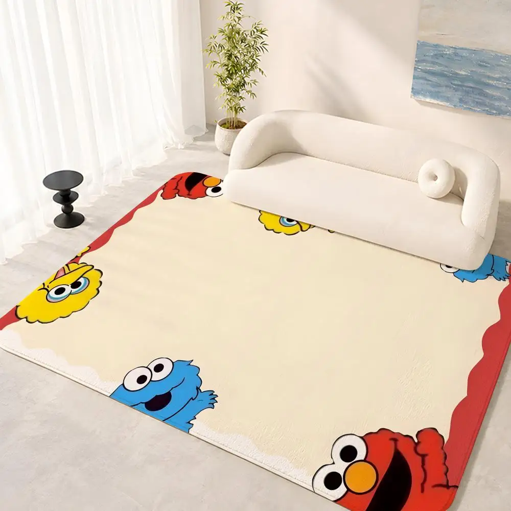 Sesame Street Floor Mat Floor Mat Soft Flannel Non-Slip Door  Rug for Living Room