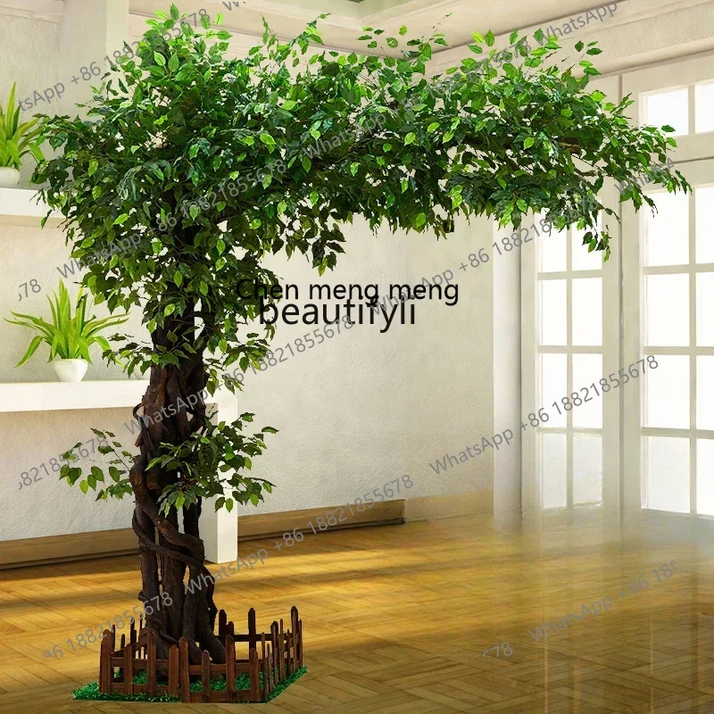 ss cn8350 ss 8350 Simulation Tree Fake Trees Simulation Banyan Tree Simulation Large Plant Decoration Hotel Hall Setting Solid W