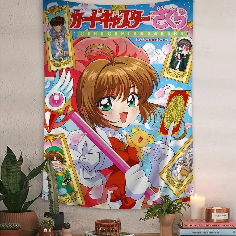 C-Cardcaptor-Sakura-Magic DIY Wall Tapestry For Living Room Home Dorm Decor Wall Art Decor