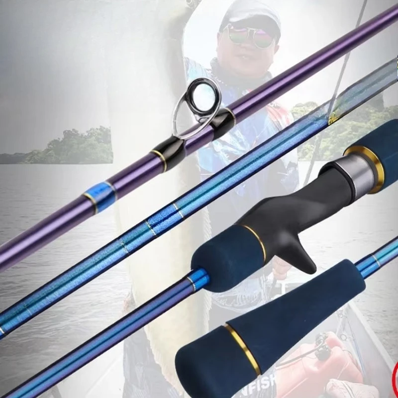 1.5 Section Spiral-Guides Chameleon Painting Top  Slow Pitch Jigging Rod Fishing
