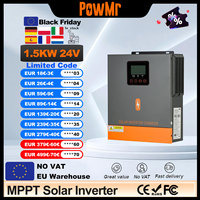 PowMr had 1. 5kW 24V Hybrid Solar Inverters 220V Output Pure Sine Wave With MPPT 80A Solar Charge Controller Low PV 150VDC Output
