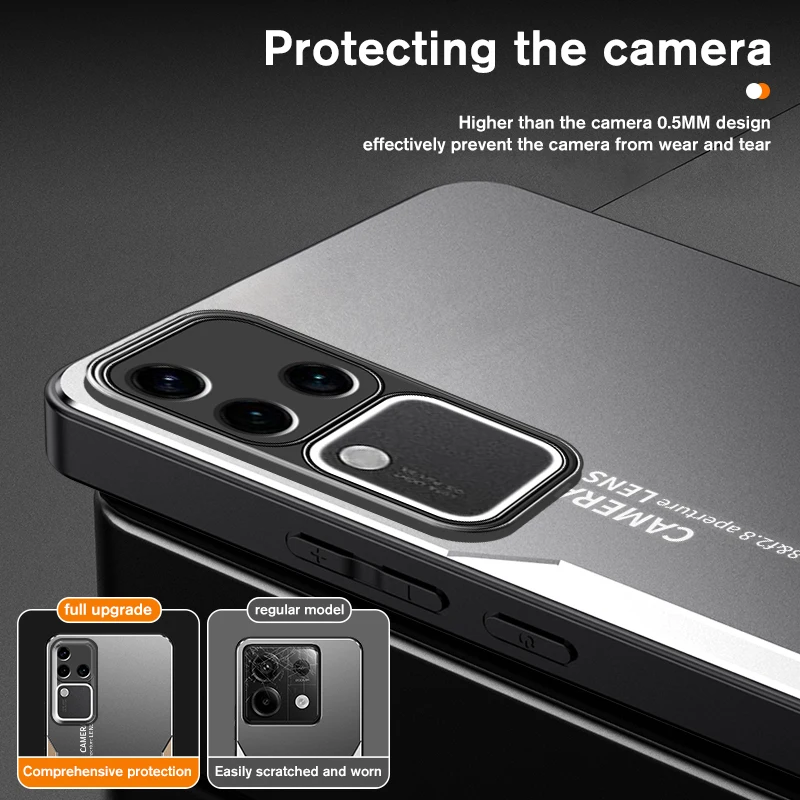 Metal Shockproof Back Cover For vivo V30 Pro 5G Full Lens Protective Case For vivoV30Pro v 30pro Anti Scratch Luxury Shell Capas