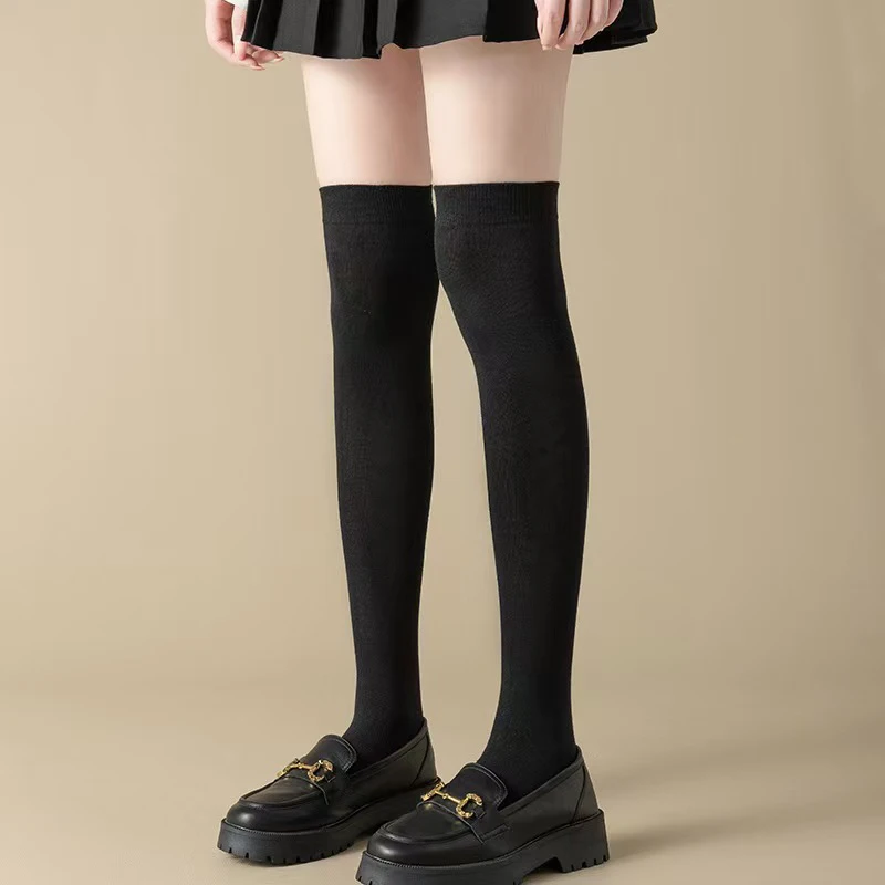 1/3 Paar Damen-Sommer-Kniestrümpfe, einfarbig, leicht, atmungsaktiv, weich, bequem, modisch, JK-Stil, lässige Socken – Detail 4